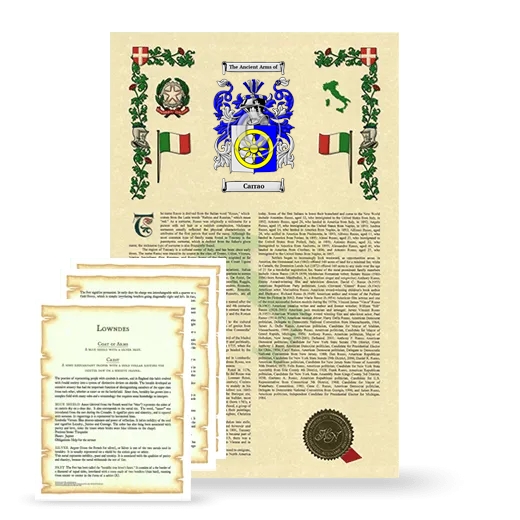 Carrao Armorial History and Symbolism package