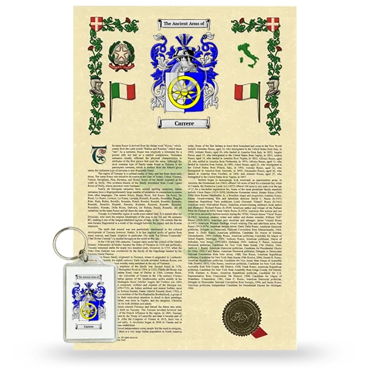 Carrere Armorial History and Keychain Package