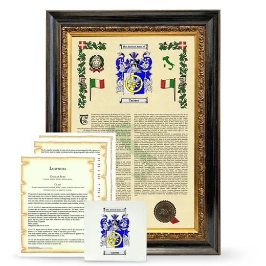 Carrere Framed Armorial, Symbolism and Large Tile - Heirloom