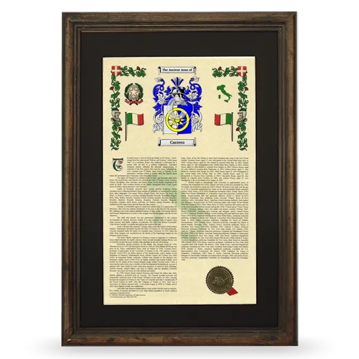 Carrero Deluxe Armorial Framed - Brown