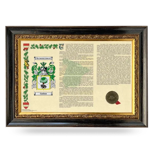 Carissa Armorial Landscape Framed - Heirloom