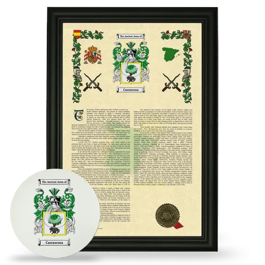 Carrascosa Framed Armorial History and Mouse Pad - Black