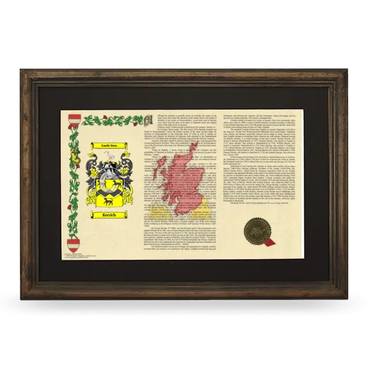 Kerrich Deluxe Armorial Landscape Framed - Brown