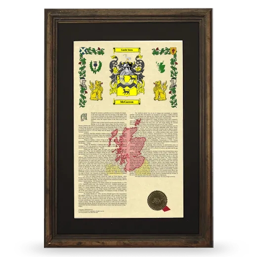 McCarrox Deluxe Armorial Framed - Brown