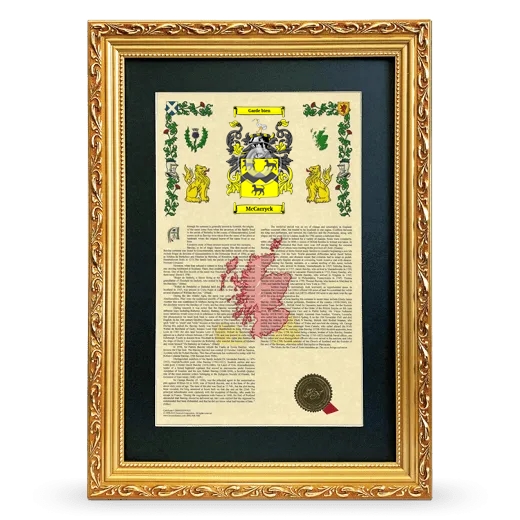 McCarryck Deluxe Armorial Framed - Gold
