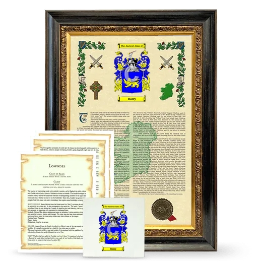 Harry Framed Armorial, Symbolism and Large Tile - Heirloom