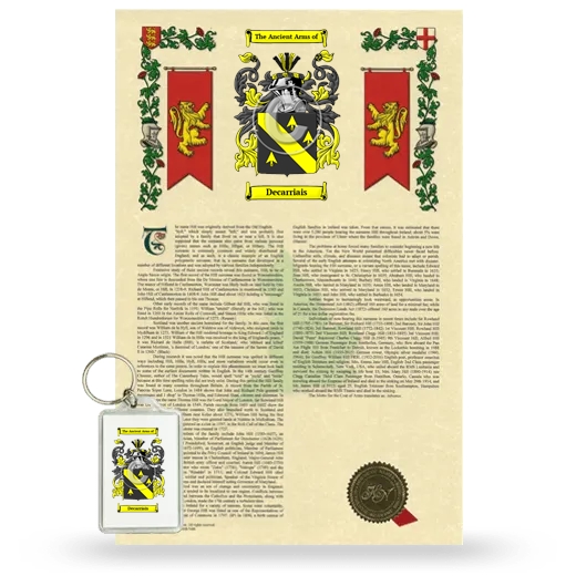 Decarriais Armorial History and Keychain Package