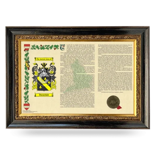 Ducarriaie Armorial Landscape Framed - Heirloom