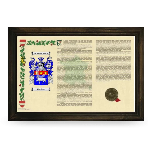 Carriere Armorial Landscape Framed - Brown