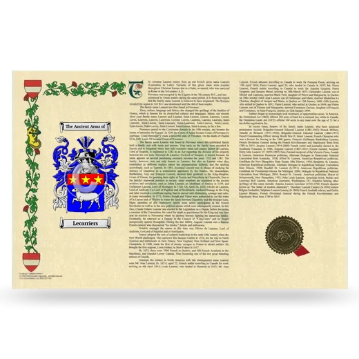 Lecarriers Armorial History Landscape Style