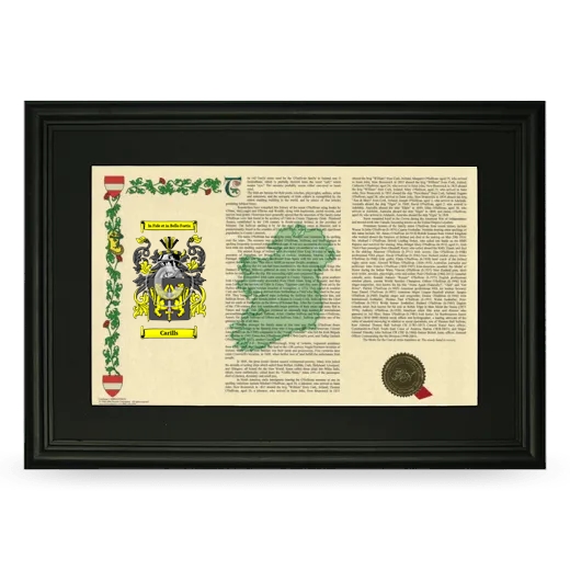 Carills Deluxe Armorial Landscape Framed- Black