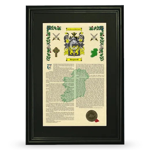 Macgarroll Deluxe Armorial Framed - Black