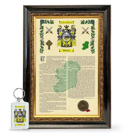 McKerrow Framed Armorial History and Keychain - Heirloom