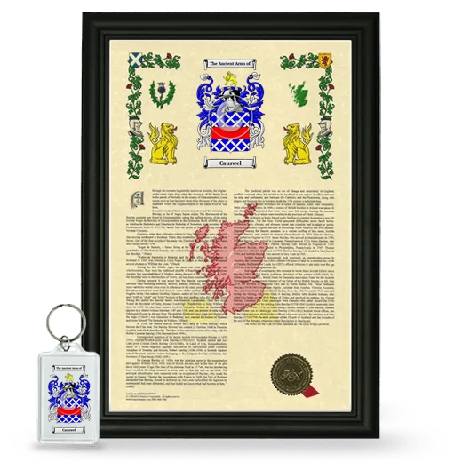 Causwel Framed Armorial History and Keychain - Black