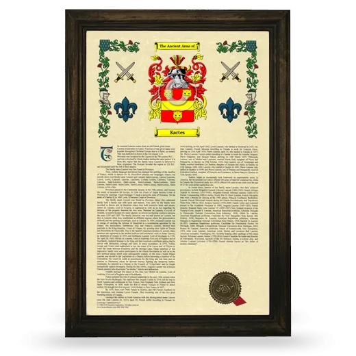 Kartes Armorial History Framed - Brown