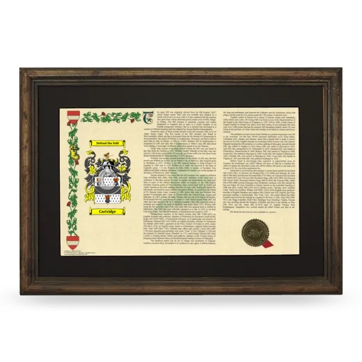 Cartridge Deluxe Armorial Landscape Framed - Brown