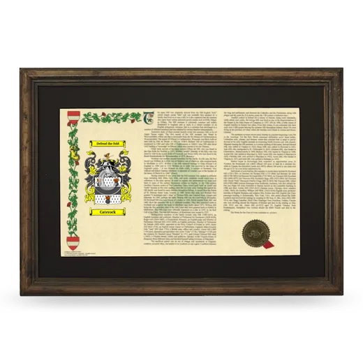 Caterock Deluxe Armorial Landscape Framed - Brown