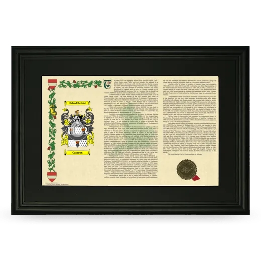 Caterox Deluxe Armorial Landscape Framed- Black