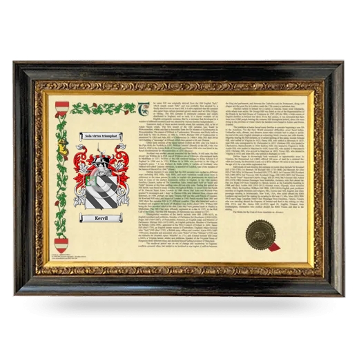 Kervil Armorial Landscape Framed - Heirloom