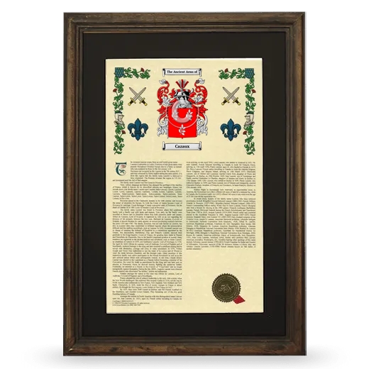 Cazaux Deluxe Armorial Framed - Brown