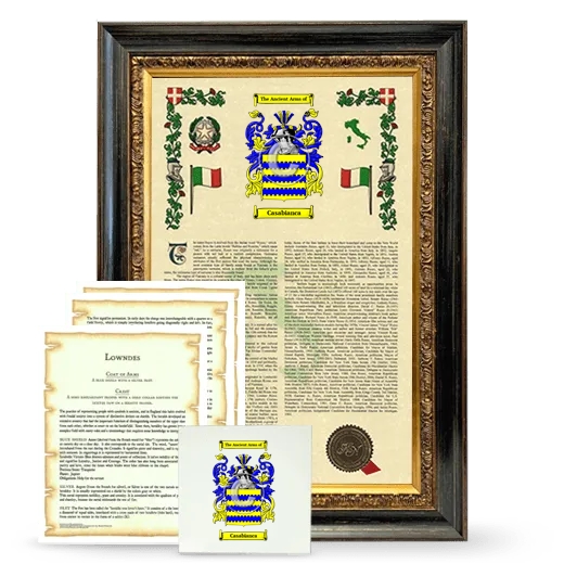 Casabianca Framed Armorial, Symbolism and Large Tile - Heirloom