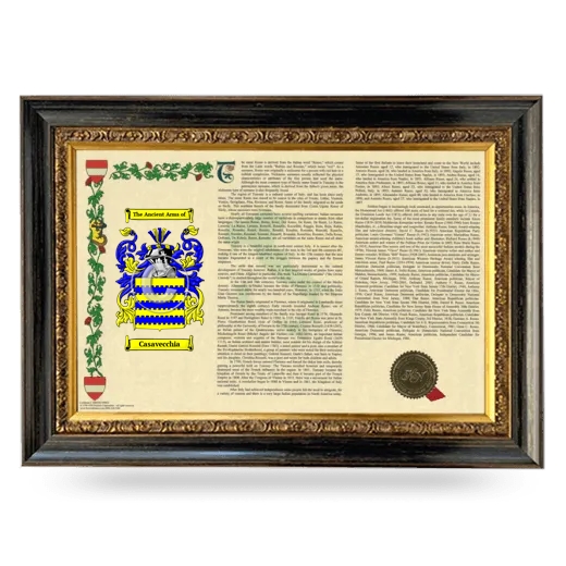 Casavecchia Armorial Landscape Framed - Heirloom