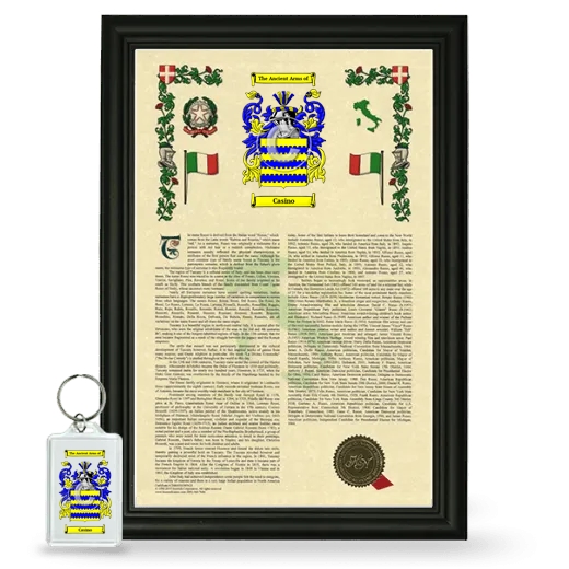 Casino Framed Armorial History and Keychain - Black