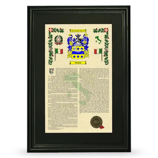 Cassani Deluxe Armorial Framed - Black