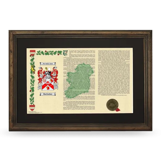 MacGashey Deluxe Armorial Landscape Framed - Brown