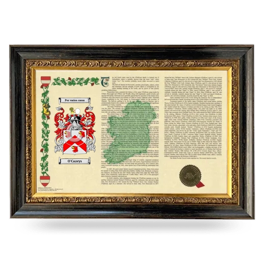 O'Cazeys Armorial Landscape Framed - Heirloom