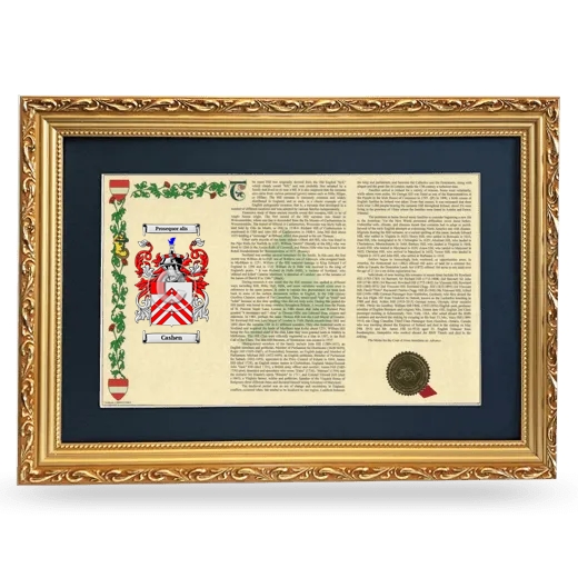 Cashen Deluxe Armorial Landscape Framed - Gold