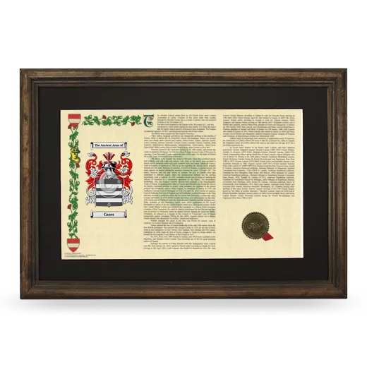 Cazes Deluxe Armorial Landscape Framed - Brown