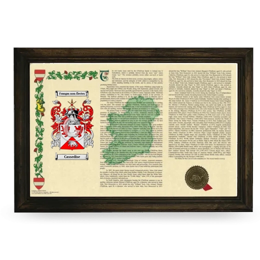 Cassedise Armorial Landscape Framed - Brown