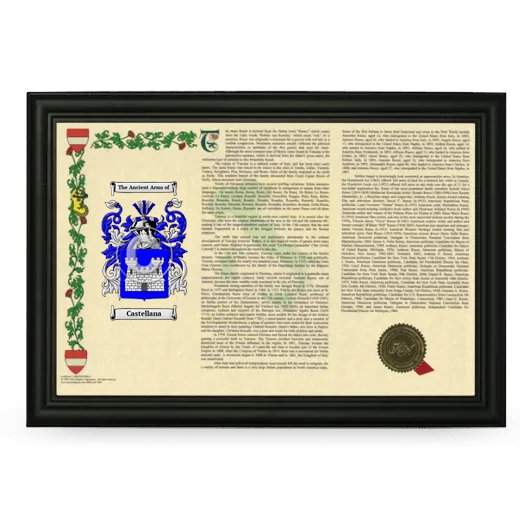 Castellana Armorial Landscape Framed - Black