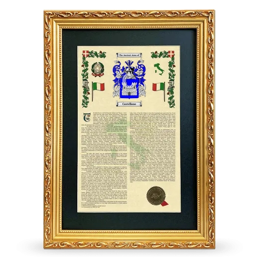 Castellano Deluxe Armorial Framed - Gold