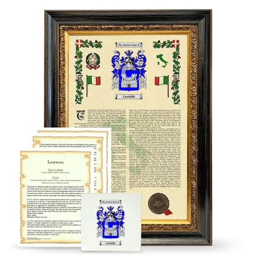 Castiello Framed Armorial, Symbolism and Large Tile - Heirloom