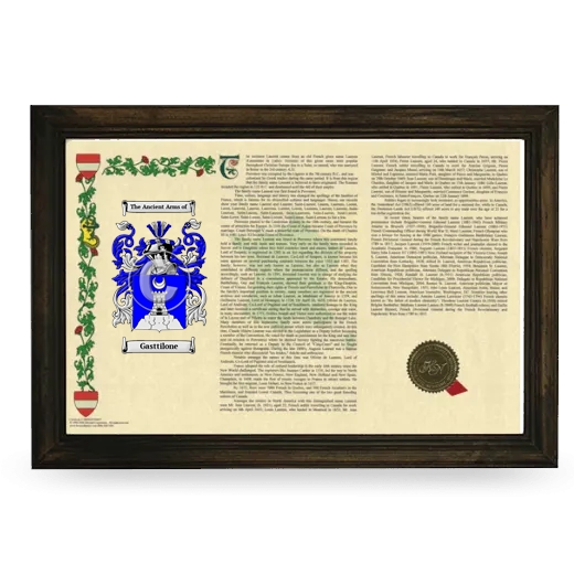 Gasttilone Armorial Landscape Framed - Brown