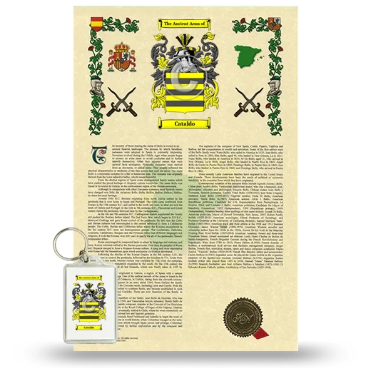 Cataldo Armorial History and Keychain Package