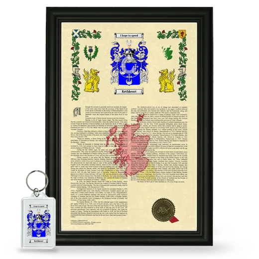 Kethkeart Framed Armorial History and Keychain - Black