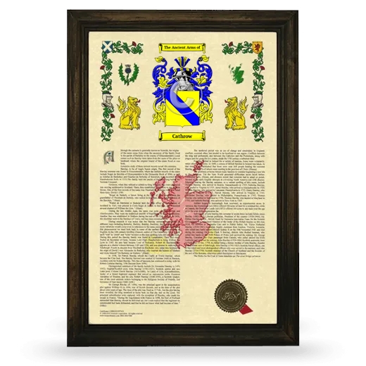 Cathrow Armorial History Framed - Brown