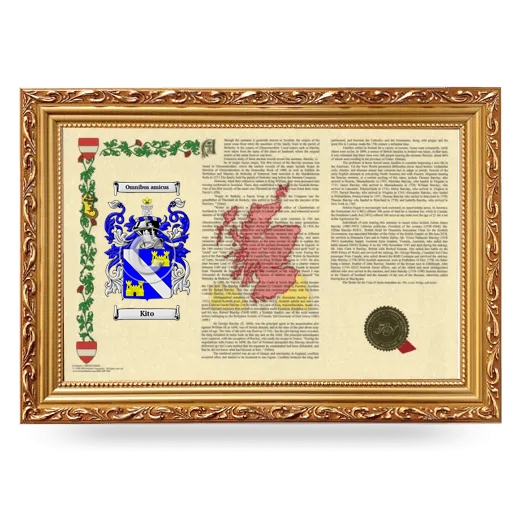 Kito Armorial Landscape Framed - Gold