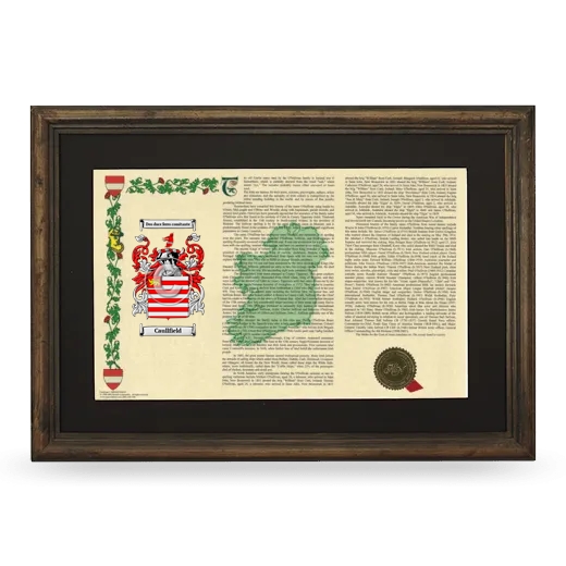 Caullfield Deluxe Armorial Landscape Framed - Brown