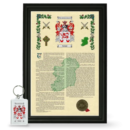 Cavant Framed Armorial History and Keychain - Black