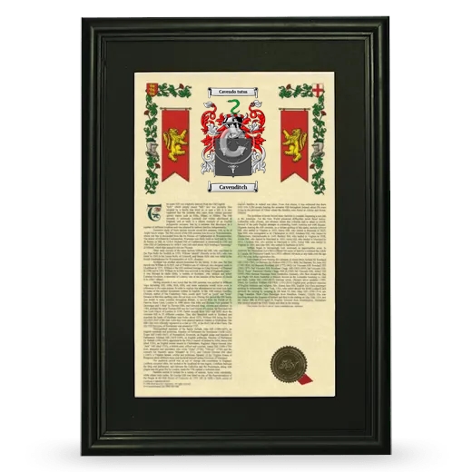 Cavenditch Deluxe Armorial Framed - Black