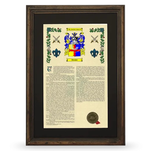 Decaire Deluxe Armorial Framed - Brown