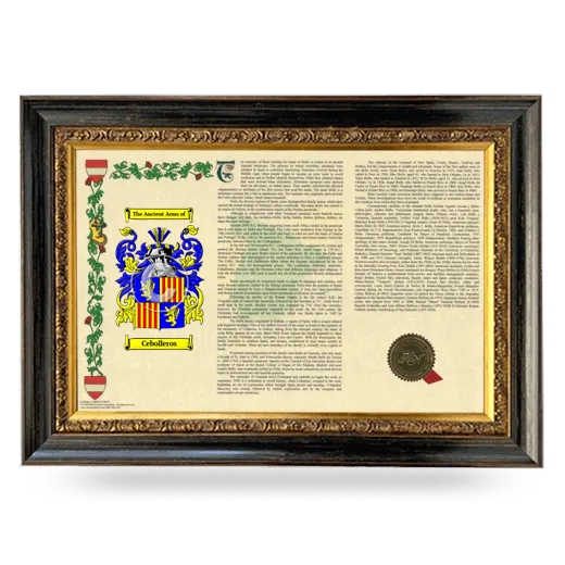 Cebolleros Armorial Landscape Framed - Heirloom