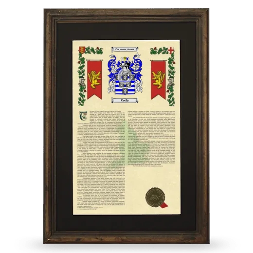 Cecily Deluxe Armorial Framed - Brown