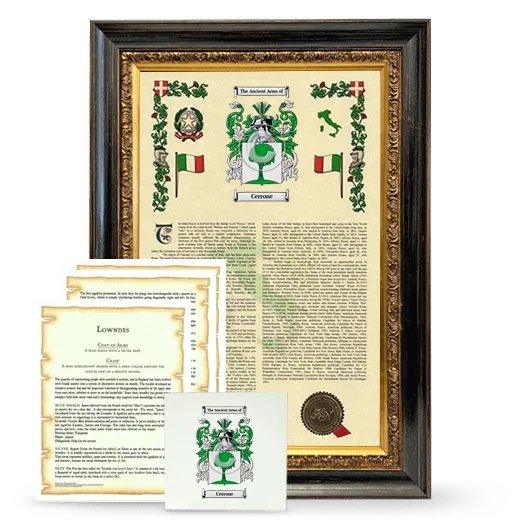 Cerrone Framed Armorial, Symbolism and Large Tile - Heirloom