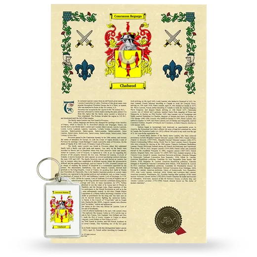 Chabaud Armorial History and Keychain Package