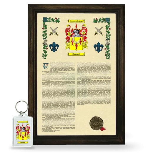 Chabaud Framed Armorial History and Keychain - Brown